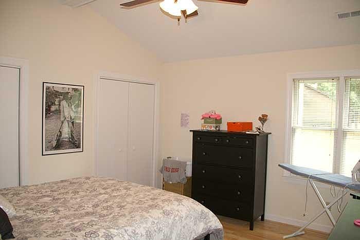 Master bedroom has full length closet on one wall.