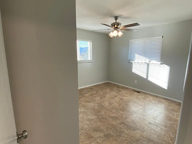 Primary bedroom from doorway
