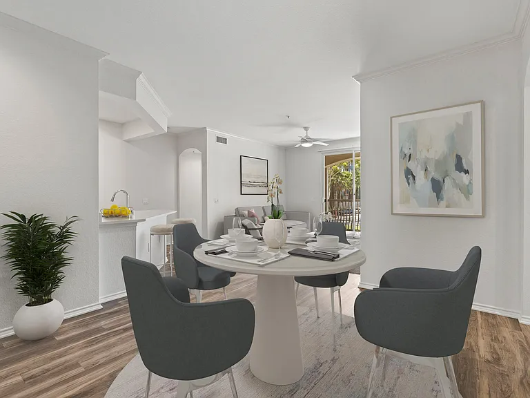 Dining area that offers flexible design options