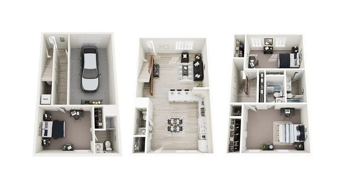 Floor plan 3 Bedroom Private Suite garage Price per bedroom