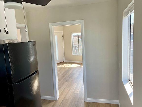 view from kitchen to living room