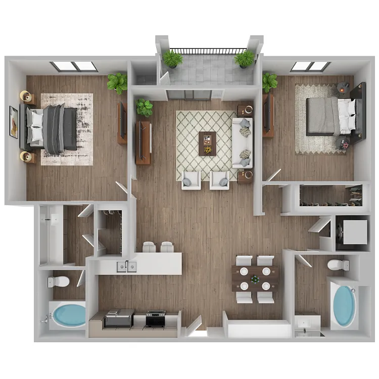 Floor plan The Surfer - Cable & Internet Incl.