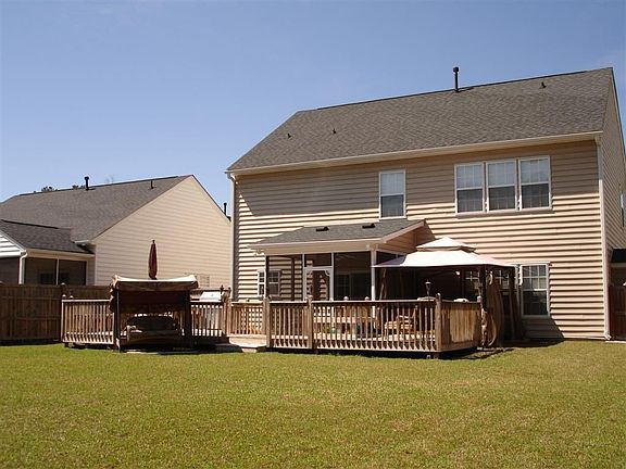 Large backyard, custom built deck with hot tub & gazebo