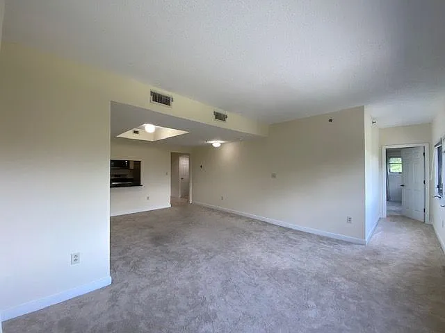 View of the living and dining area.