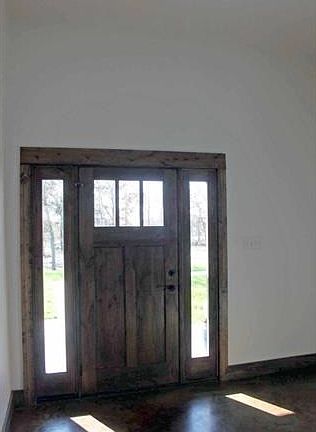 The entry door from inside.  The entry area is also oversized.