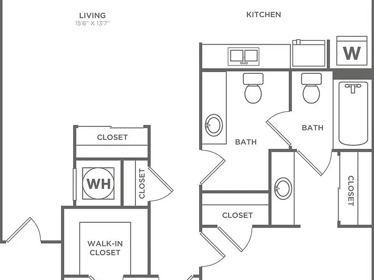 British Oak | 2 bed 1.5 bath | 989 sq ft British Oak | 2 bed 1.5 bath | 989 sq ft