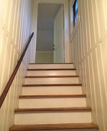 Stairwell leading to apartment