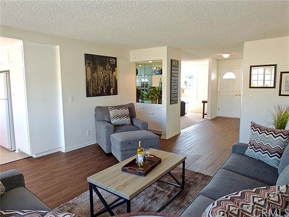 Lovely floors and built-in bar