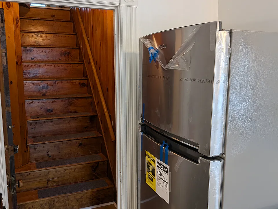 New stainless steel refrigerator