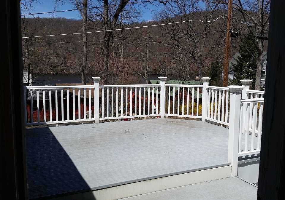 Deck with view to Candlewood lake