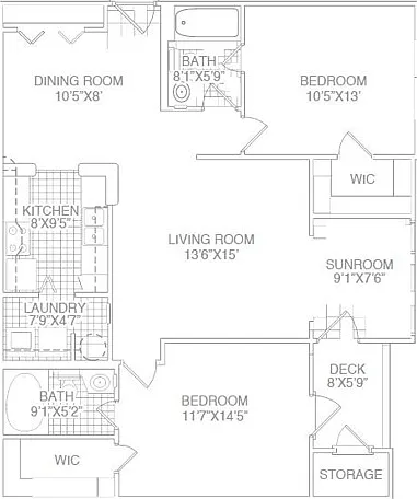 Two Bed Two Bath Split w Patio/Sunroom-Renovated Two Bed Two Bath Split w Patio/Sunroom-Renovated