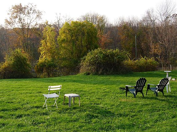 Side yard overlooking fields
