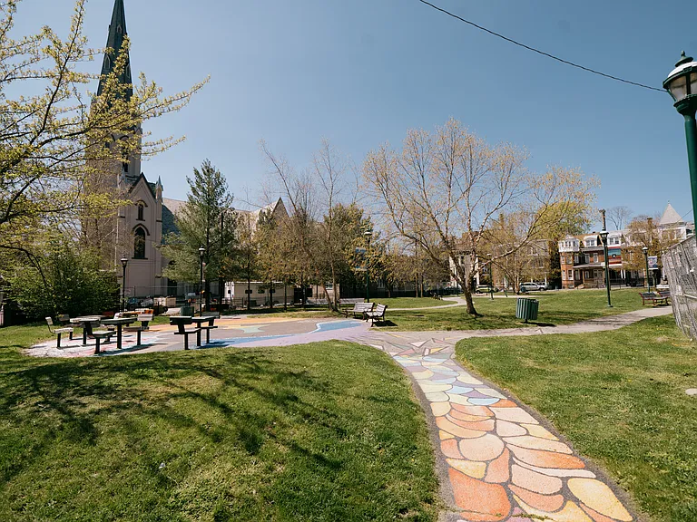 Park and playground directly across the street