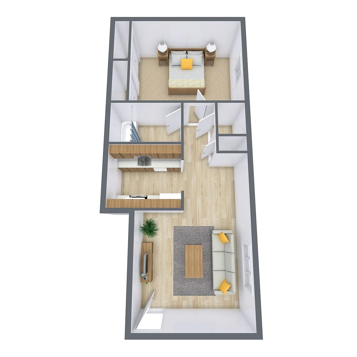 Floor plan One Bedroom 11A