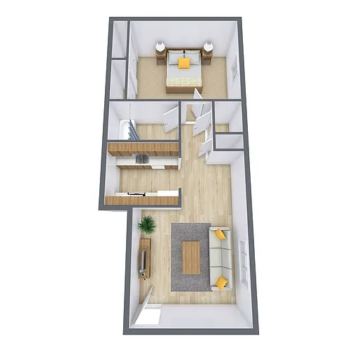 Floor plan One Bedroom 11A
