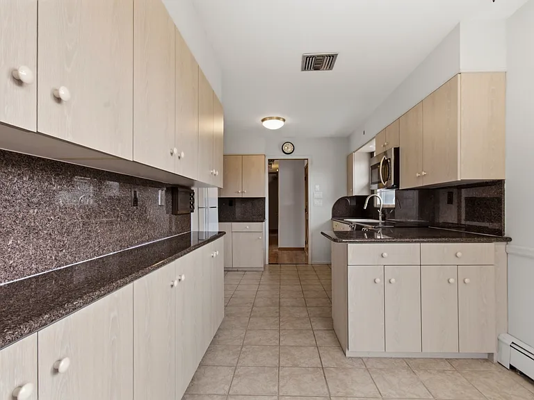 Well organized kitchen with wonderful views.