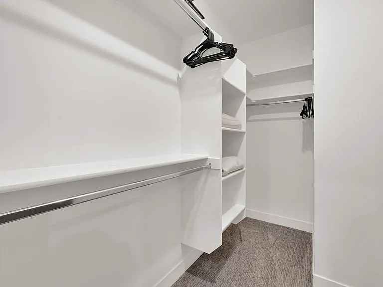Master bedroom walk in closet