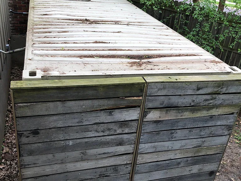 Storage Unit behind house