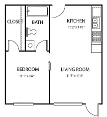 Floor plan 2 bed