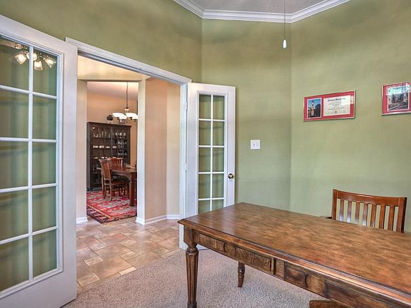 Study with French doors.