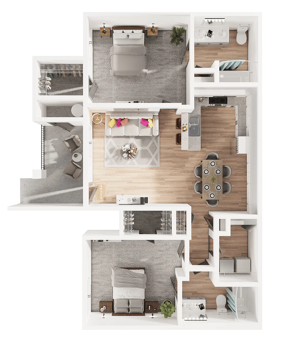 Floor plan 2x2D
