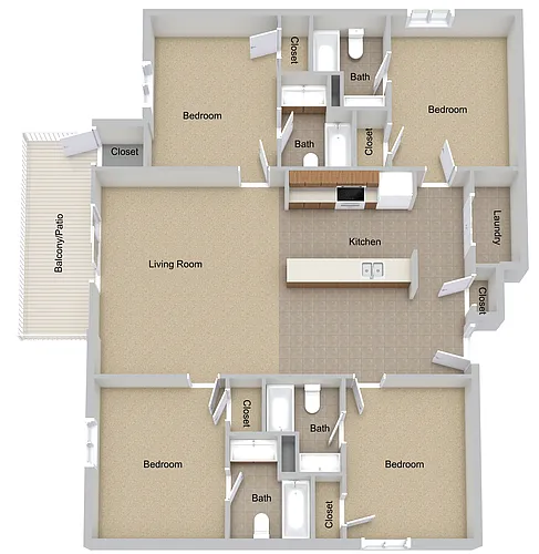 Floor plan Four Bedroom
