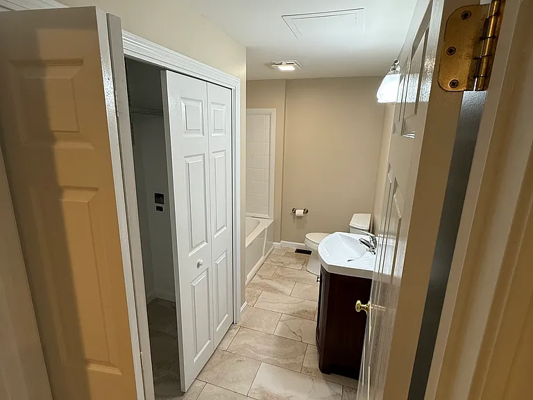 full bath off of kitchen with washer/dryer hookups