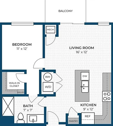 Floor Plan 1BR C | Seasons at Hoffman Estates | Apartments in Hoffman Estates, IL Floor Plan 1BR C | Seasons at Hoffman Estates | Apartments in Hoffman Estates, IL