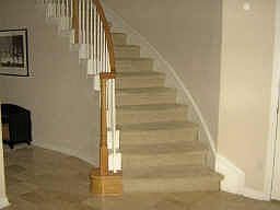 Dramatic curved staircase