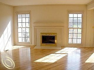 Living Room with new wood floors