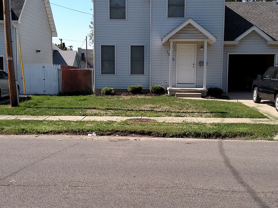 house front, yard