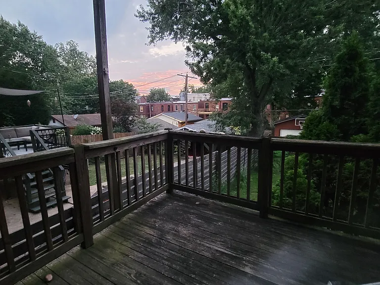 Deck to backyard.
