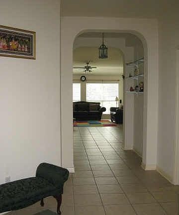 Open the front door and see wide open floor plan with great separation of spac