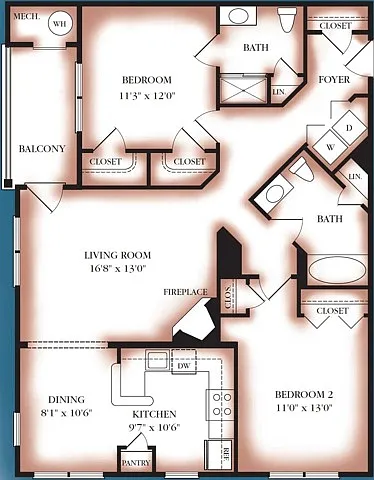 Floor plan The Calvert
