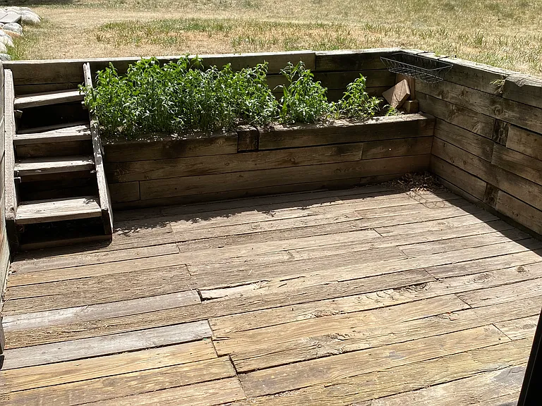 Southwest facing deck
