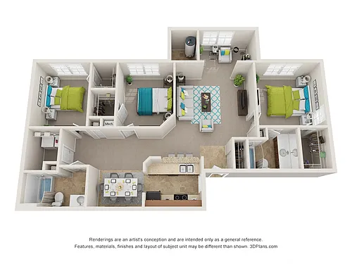 Floor plan The Ocracoke with Sunroom