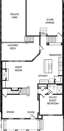 The Yale Floorplan, Vickery, New Townhomes in Cumming, New Townhomes in Atlanta