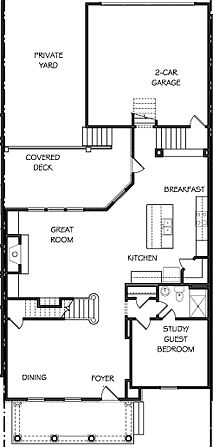 The Yale Floorplan, Vickery, New Townhomes in Cumming, New Townhomes in Atlanta