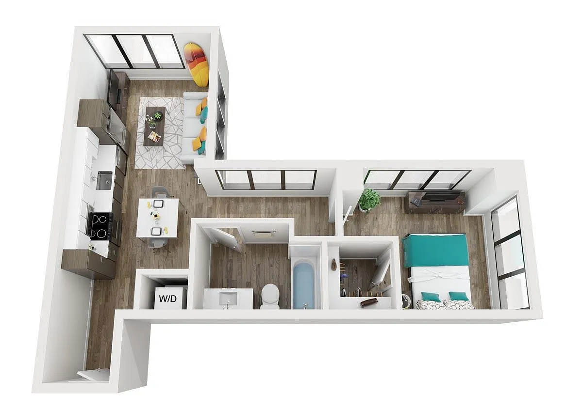 Floor plan One Bedroom - One Bath