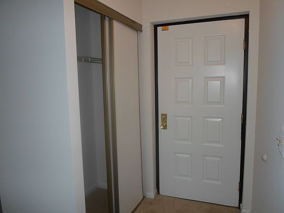 Front door and closet