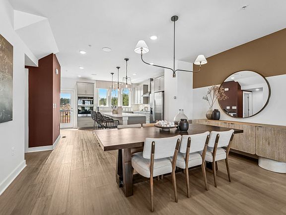 Cafe Opens to the Kitchen and Gathering Room