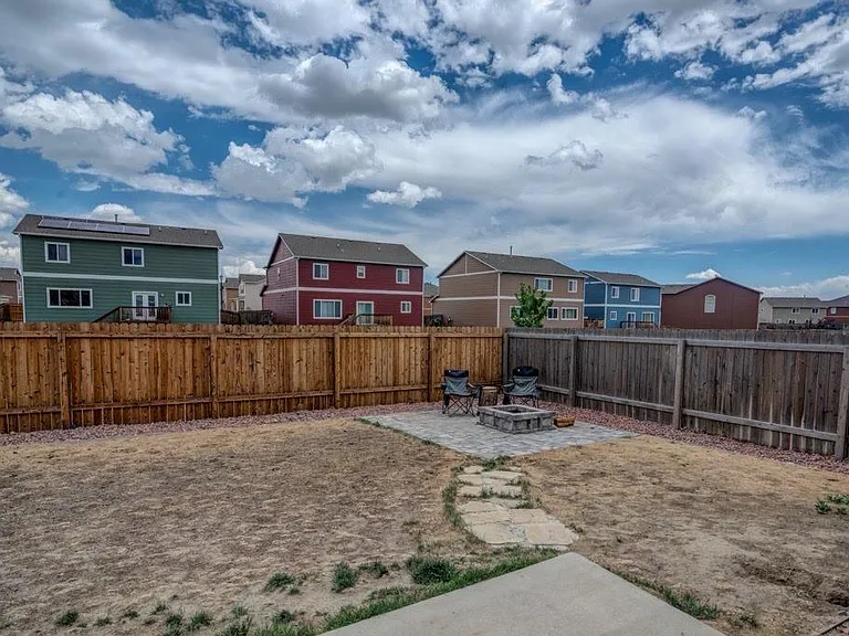 Fenced backyard/fire pit