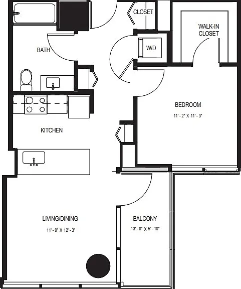 One Bedroom A-06 - 678 Sq. Ft. - Floors 5-25 One Bedroom A-06 - 678 Sq. Ft. - Floors 5-25