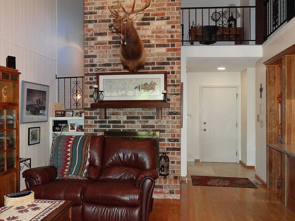 Living room and fireplace
