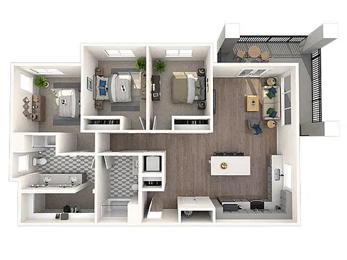 Floor plan Premier Three Bedroom, Two Bathroom