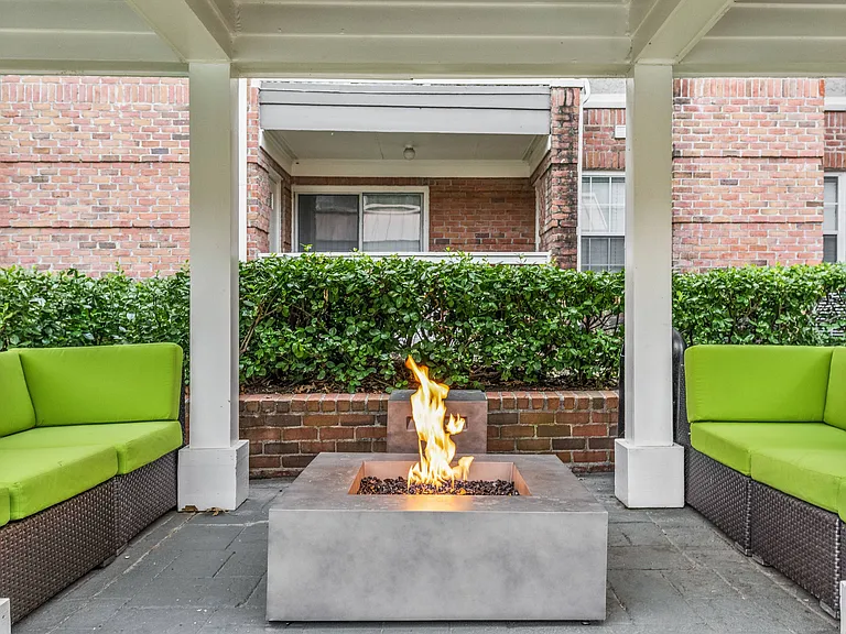 Covered Sitting Area with Fire Pit