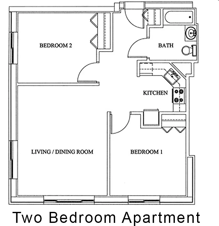 Floor plan Two Bedroom