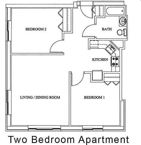 Floor plan Two Bedroom