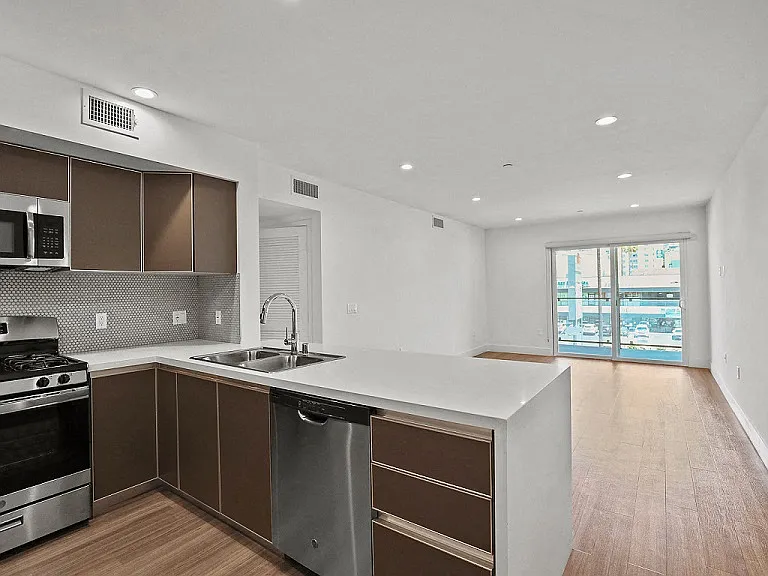 Open-Concept Kitchen, Dining, and Living Room Areas