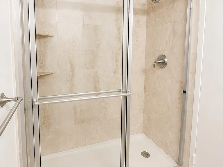 primary bathroom's shower